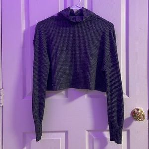Dark Gray Cropped FP Sweater